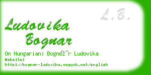 ludovika bognar business card